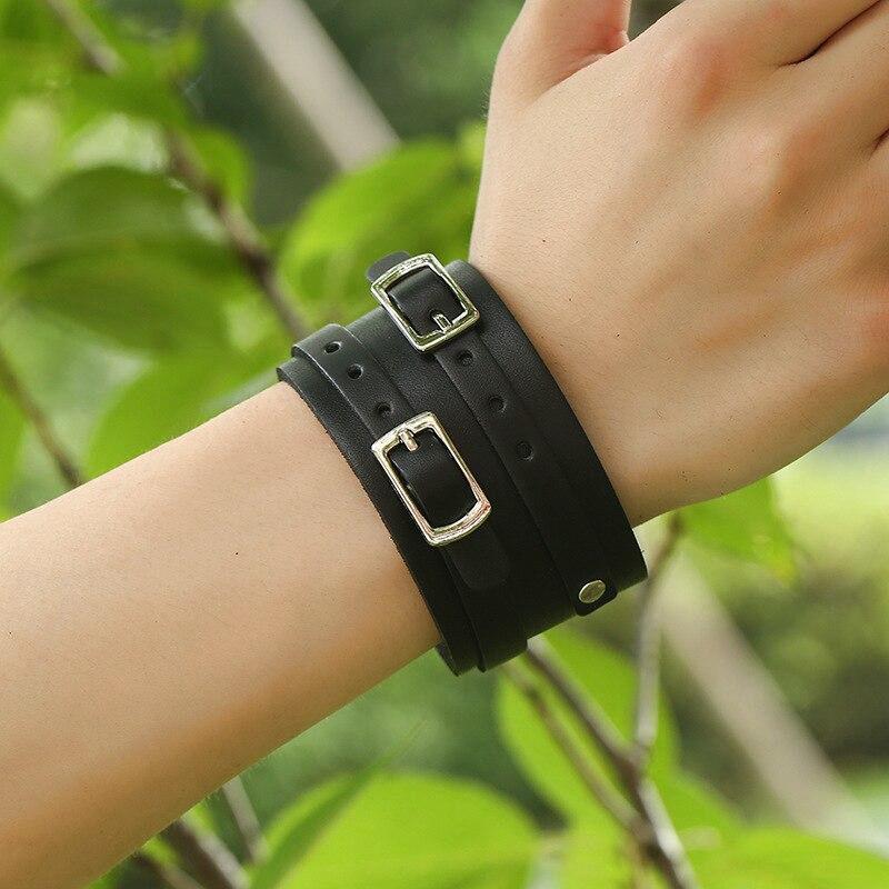 Bracelet de Force Lanière Inversée en Cuir - Mon Bracelet Homme
