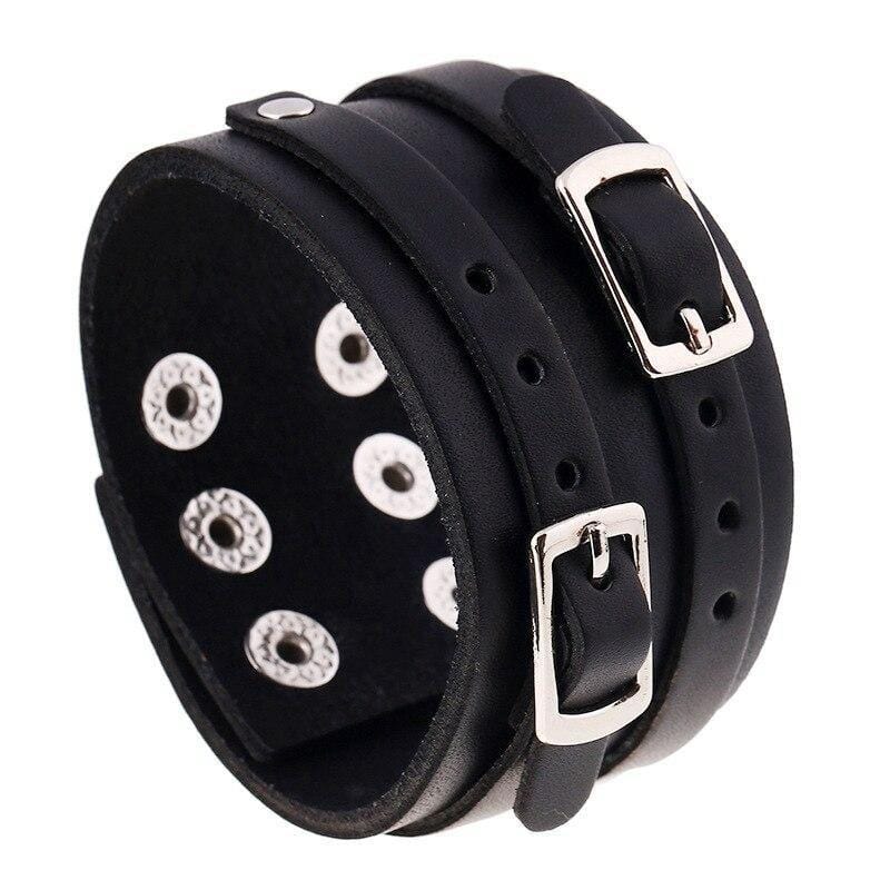 Bracelet de Force Lanière Inversée en Cuir - Mon Bracelet Homme