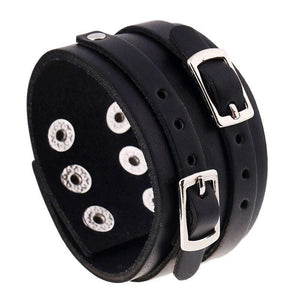 Bracelet de Force Lanière Inversée en Cuir - Mon Bracelet Homme