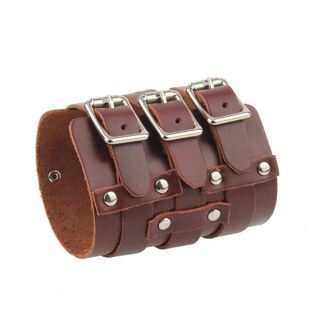 Bracelet de Force Largeur Extrême en Cuir - Mon Bracelet Homme