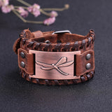 Bracelet de Force Libellule en Cuir - Mon Bracelet Homme