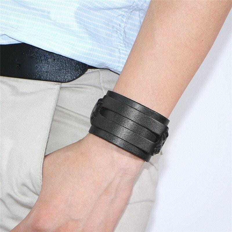 Bracelet de Force Maintien Poignet en Cuir - Mon Bracelet Homme
