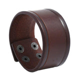 Bracelet de Force Marron Cuir Véritable