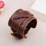 Bracelet de Force Marron en Cuir - Mon Bracelet Homme