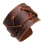Bracelet de Force Marron en Cuir