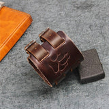 Bracelet de Force Marron Patte en Cuir - Mon Bracelet Homme