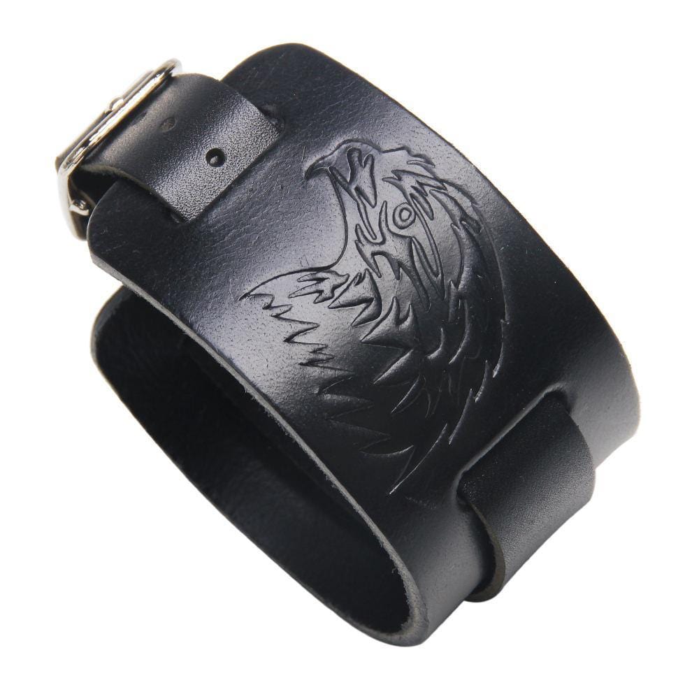 Bracelet de Force Médiéval en Cuir - Mon Bracelet Homme