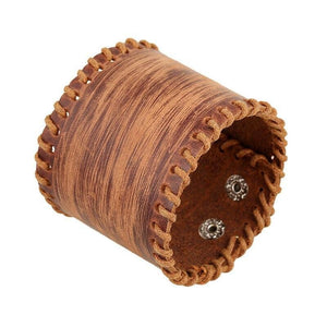 Bracelet de Force Médiéval Marron en Cuir - Mon Bracelet Homme