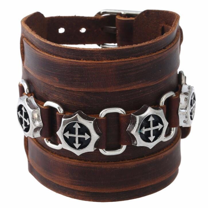 Bracelet de Force Métal et Cuir - Mon Bracelet Homme
