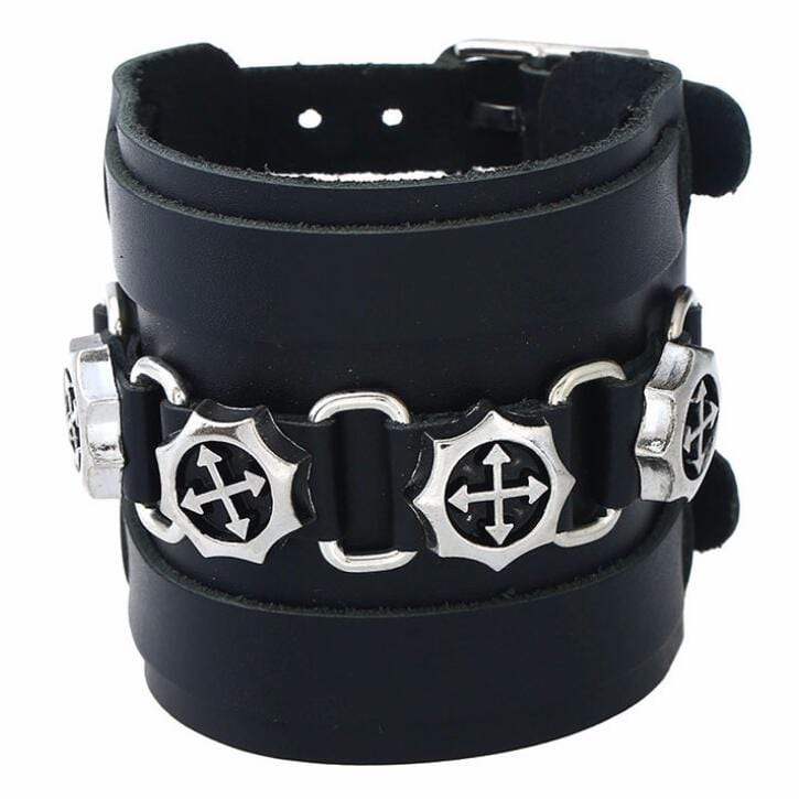 Bracelet de Force Métal et Cuir - Mon Bracelet Homme