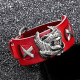 Bracelet de Force Motard en Cuir - Mon Bracelet Homme