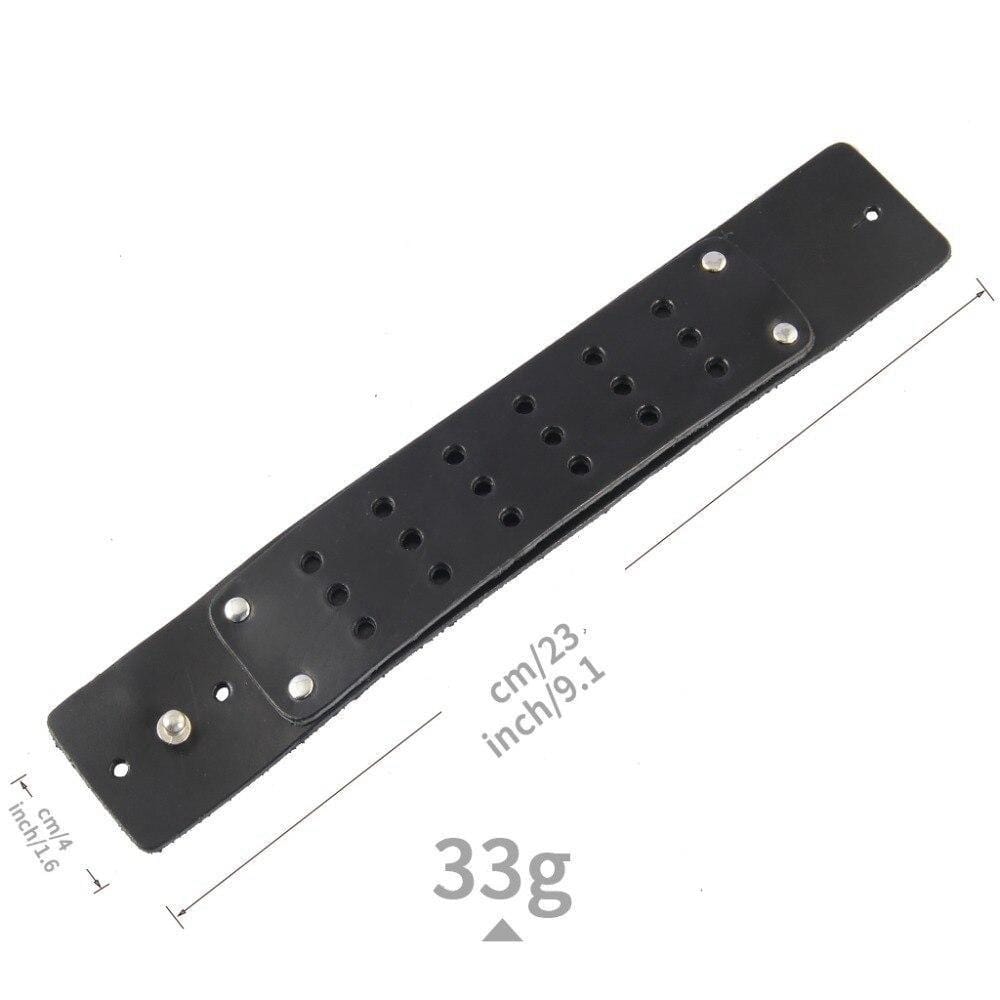 Bracelet de Force Multi Trous en Cuir - Mon Bracelet Homme