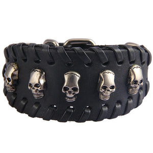 Bracelet de Force Noir tête de mort - Mon Bracelet Homme