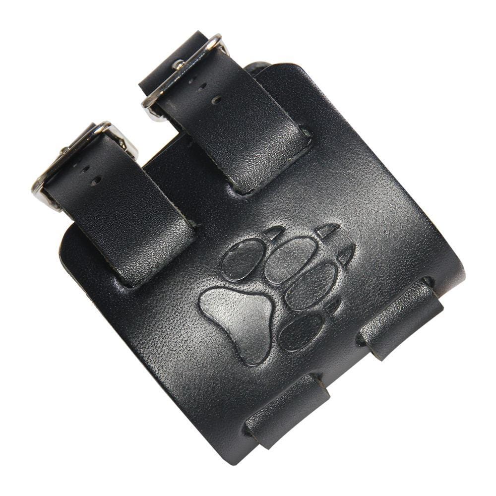 Bracelet de Force Patte Noir en Cuir - Mon Bracelet Homme