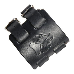 Bracelet de Force Patte Noir en Cuir - Mon Bracelet Homme