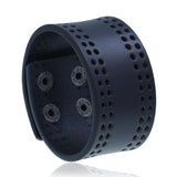 Bracelet de Force Perforé en Cuir