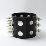 Bracelet de Force Piques Rock en Cuir - Mon Bracelet Homme