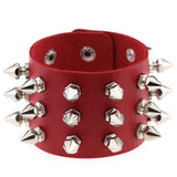 Bracelet de Force Piques Rock en Cuir - Mon Bracelet Homme