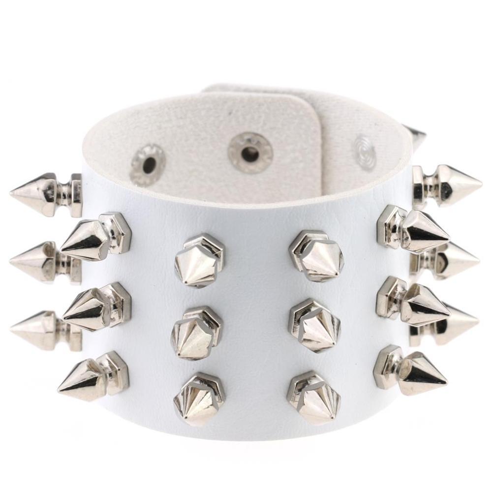 Bracelet de Force Piques Rock en Cuir - Mon Bracelet Homme