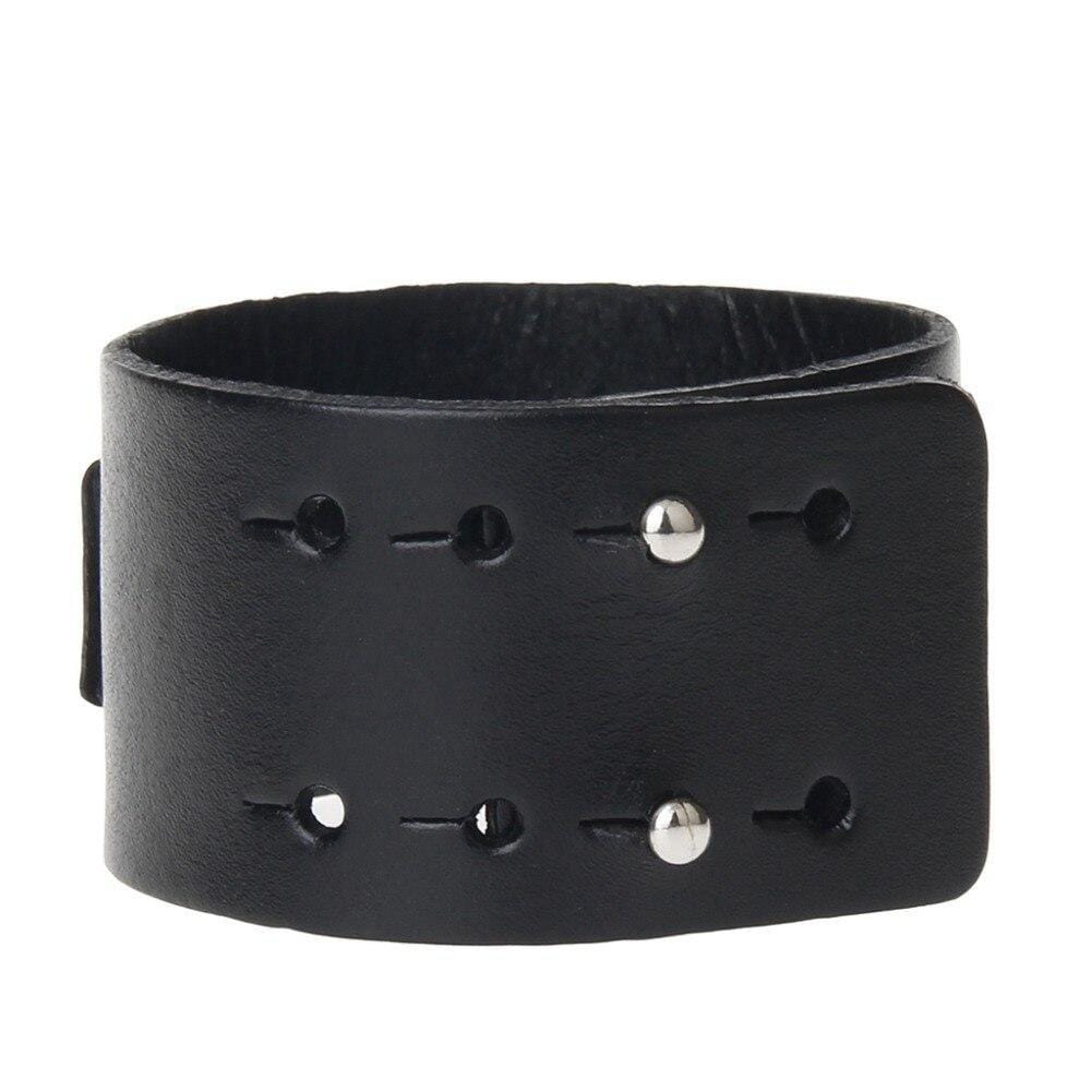Bracelet de Force Plaque en Métal en Cuir - Mon Bracelet Homme