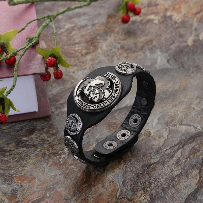 Bracelet de Force Punk Homme en Cuir - Mon Bracelet Homme