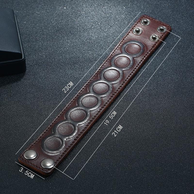 Bracelet de Force Relief en Cuir - Mon Bracelet Homme