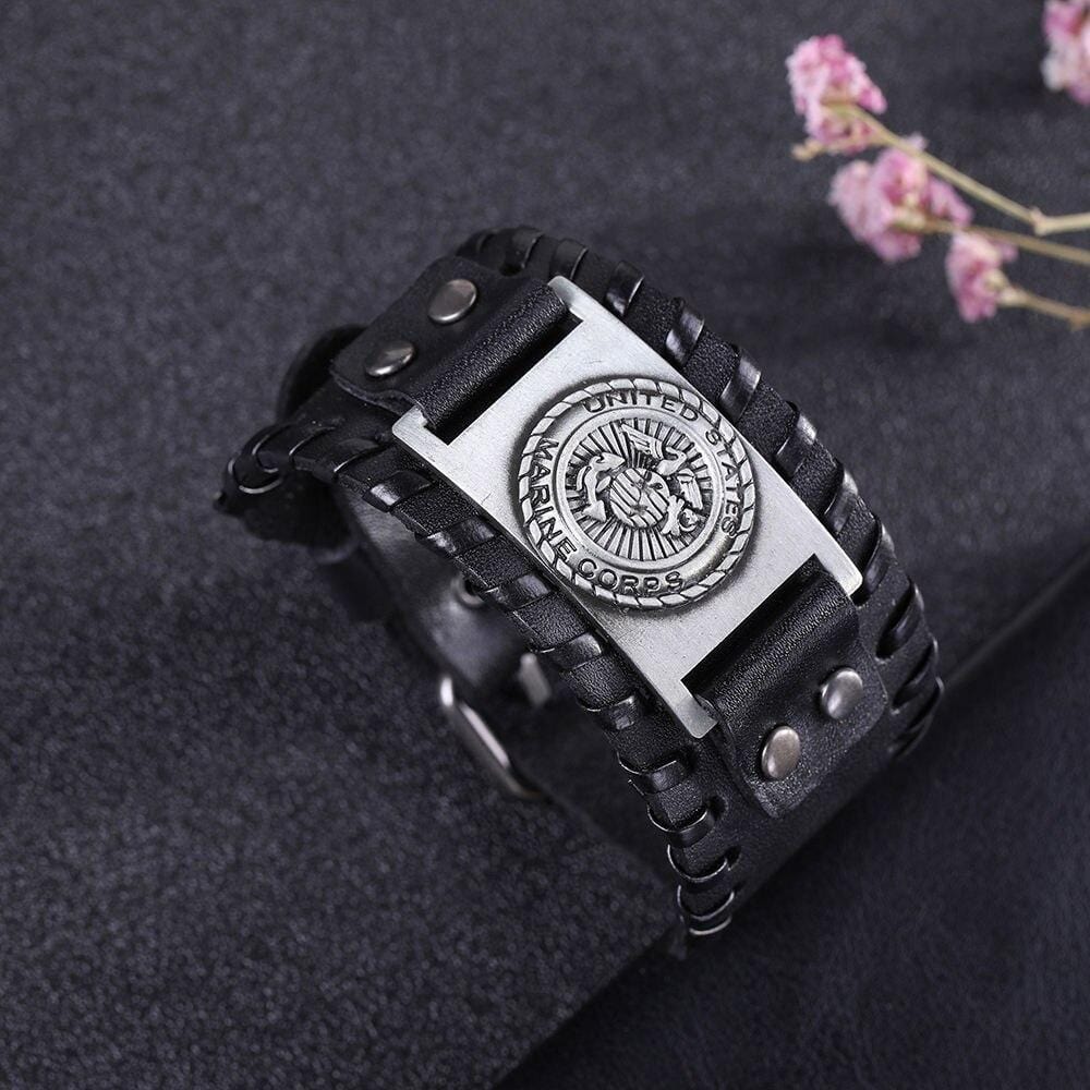 Bracelet de Force Renforcement Poignet en Cuir - Mon Bracelet Homme