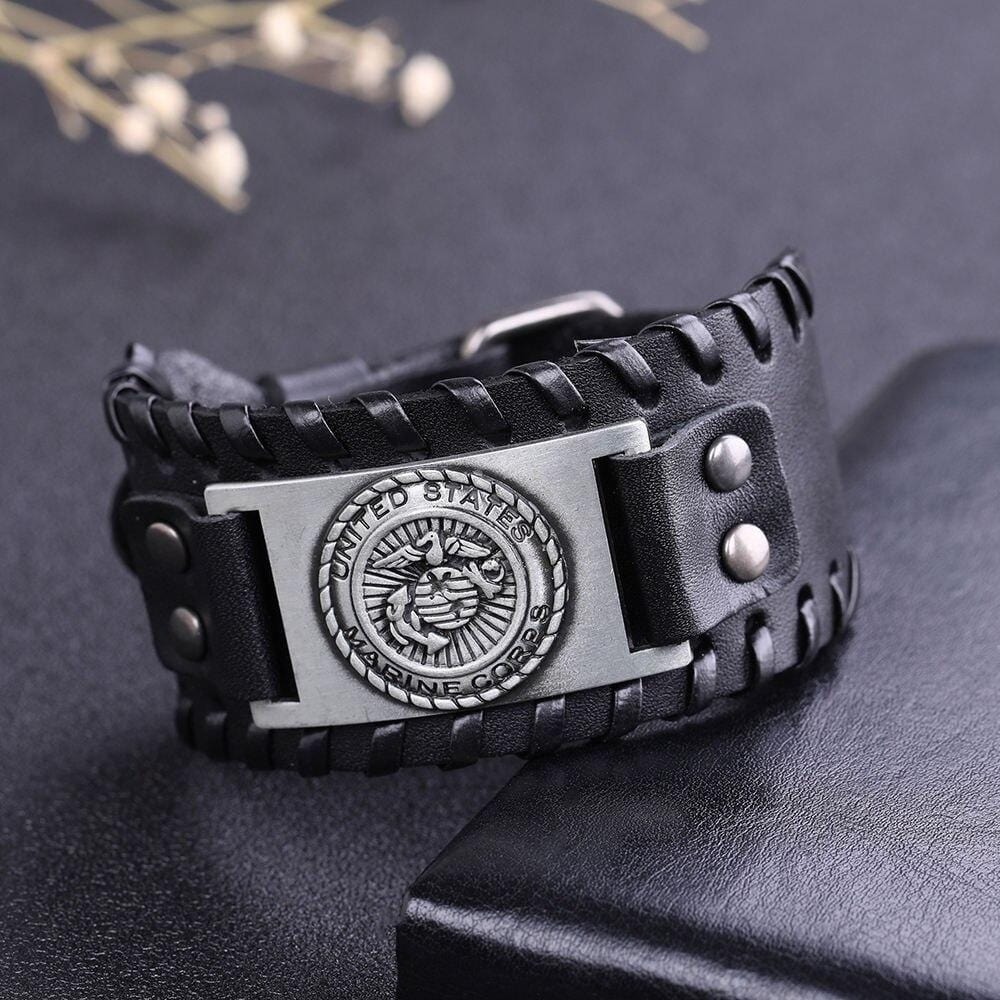 Bracelet de Force Renforcement Poignet en Cuir - Mon Bracelet Homme