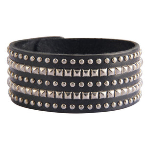 Bracelet de Force Rivets Ronds et Carrés - Mon Bracelet Homme