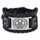 Bracelet de Force Runes Odin en Cuir - Mon Bracelet Homme