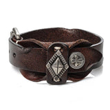 Bracelet de Force Sacre Templier en Cuir - Mon Bracelet Homme