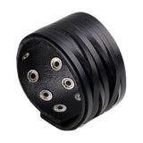 Bracelet de Force Solide Noir en Cuir - Mon Bracelet Homme
