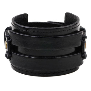 Bracelet de Force style Punk en Cuir - Mon Bracelet Homme