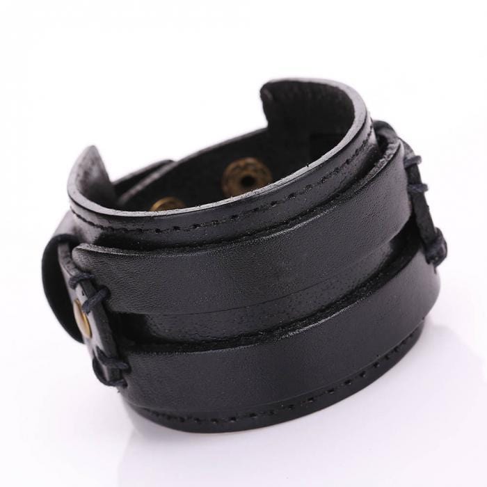 Bracelet de Force style Punk en Cuir - Mon Bracelet Homme