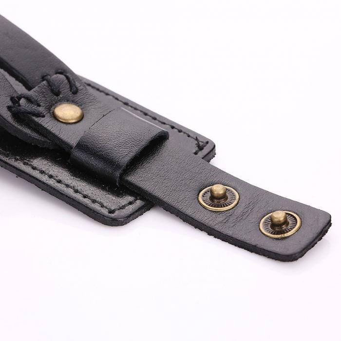 Bracelet de Force style Punk en Cuir - Mon Bracelet Homme