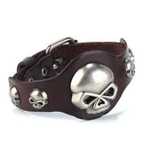 Bracelet de Force Tête de Mort en Métal - Mon Bracelet Homme