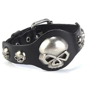 Bracelet de Force Tête de Mort en Métal - Mon Bracelet Homme