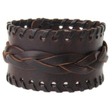 Bracelet de Force Tresse Vintage en Cuir