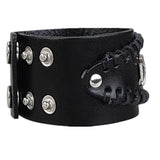 Bracelet de Force Triple Croix de Malte en Cuir - Mon Bracelet Homme