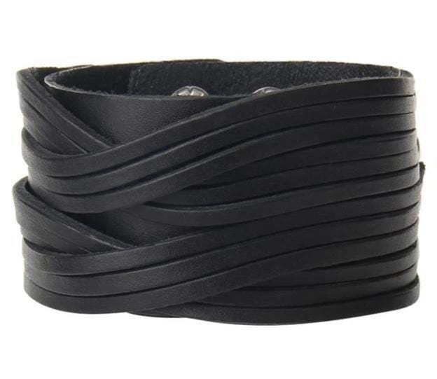 Bracelet de Force Vague de Cuir - Mon Bracelet Homme