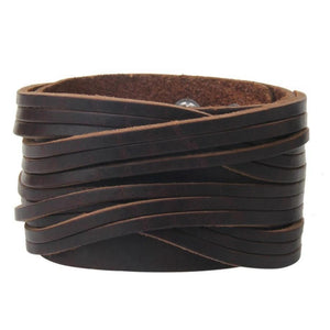 Bracelet de Force Vague de Cuir - Mon Bracelet Homme