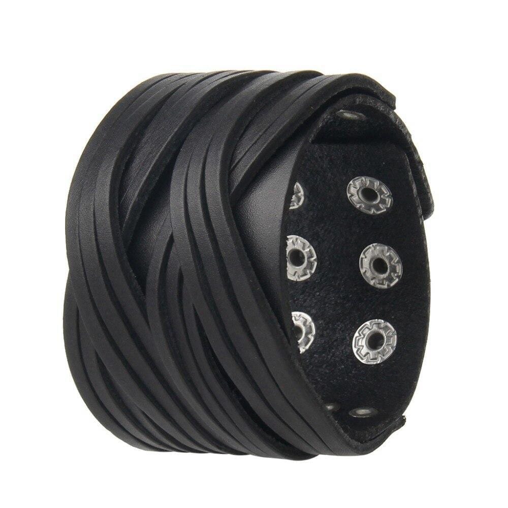 Bracelet de Force Vague de Cuir - Mon Bracelet Homme