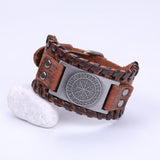 Bracelet de Force Viking en Cuir - Mon Bracelet Homme