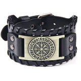 Bracelet de Force Viking Vegvisir en Cuir - Mon Bracelet Homme