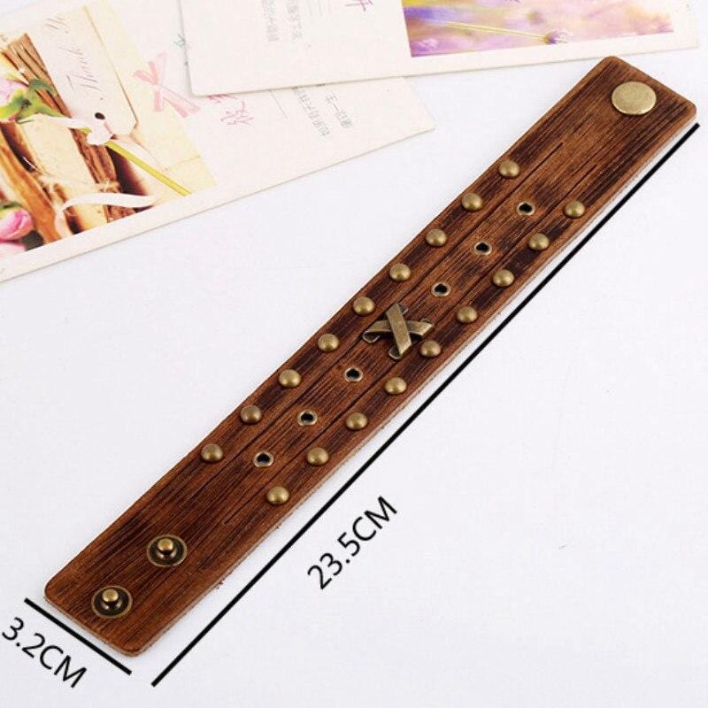 Bracelet de Force X Marron en Cuir - Mon Bracelet Homme