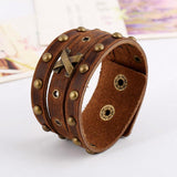Bracelet de Force X Marron en Cuir - Mon Bracelet Homme