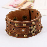 Bracelet de Force X Marron en Cuir - Mon Bracelet Homme