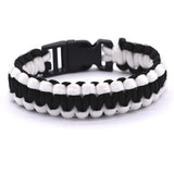 Bracelet de Survie Clipsable Paracorde Noire et Blanche