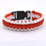 Bracelet de Survie Clipsable Paracorde Rouge et Blanche - Mon Bracelet Homme