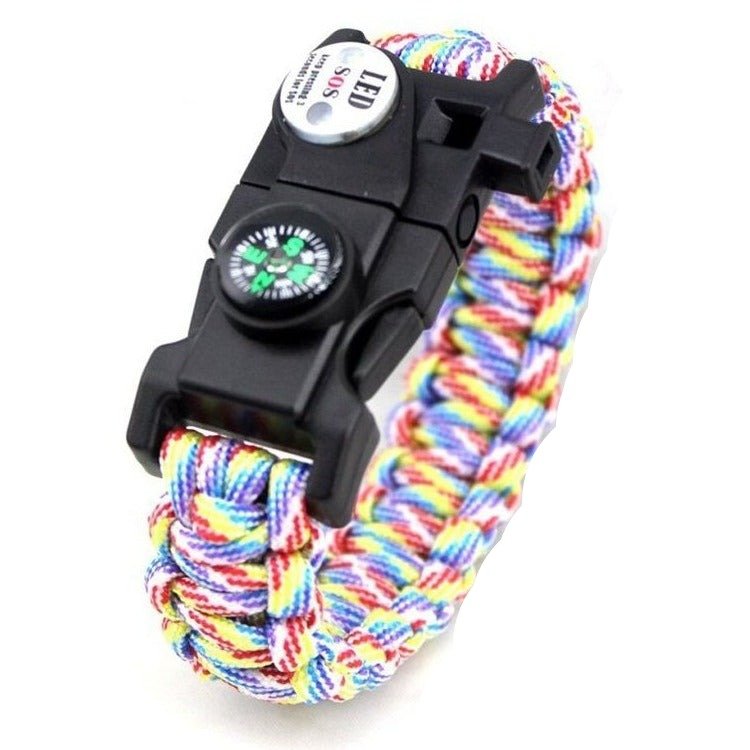 Bracelet de Survie Couleuré en Paracorde Tressée Avec Sifflet Boussole et Lumière Gatlin - Mon Bracelet Homme